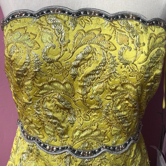 GUCCI Embellished Metallic Lurex Bustier dress - Size 38 - Picture 5 of 12